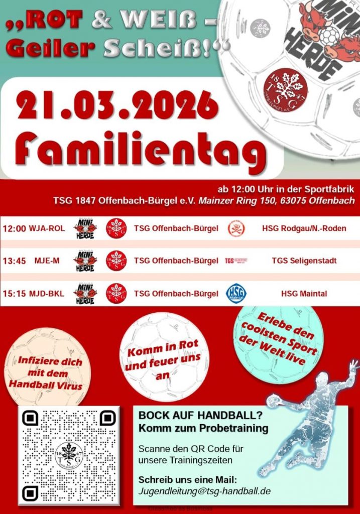 Rot & Weiß – geiler Scheiß! Familientag zum Ende der Jugendsaison